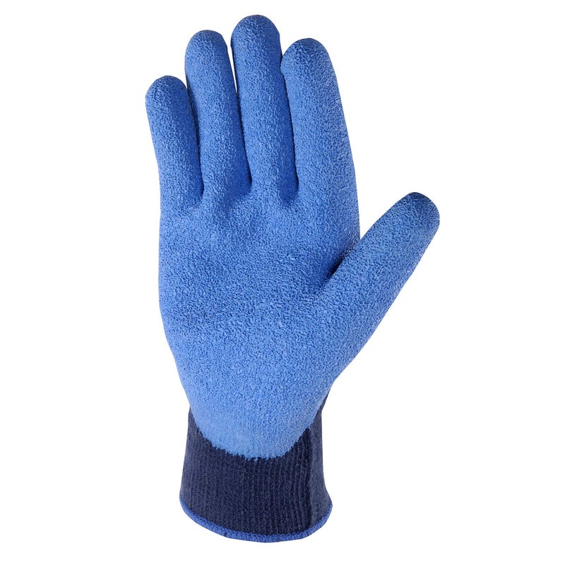 Wells Lamont Men's Latex-Coated Cold Weather Blue Winter Grip Work Gloves, Large (571L) - Image 2